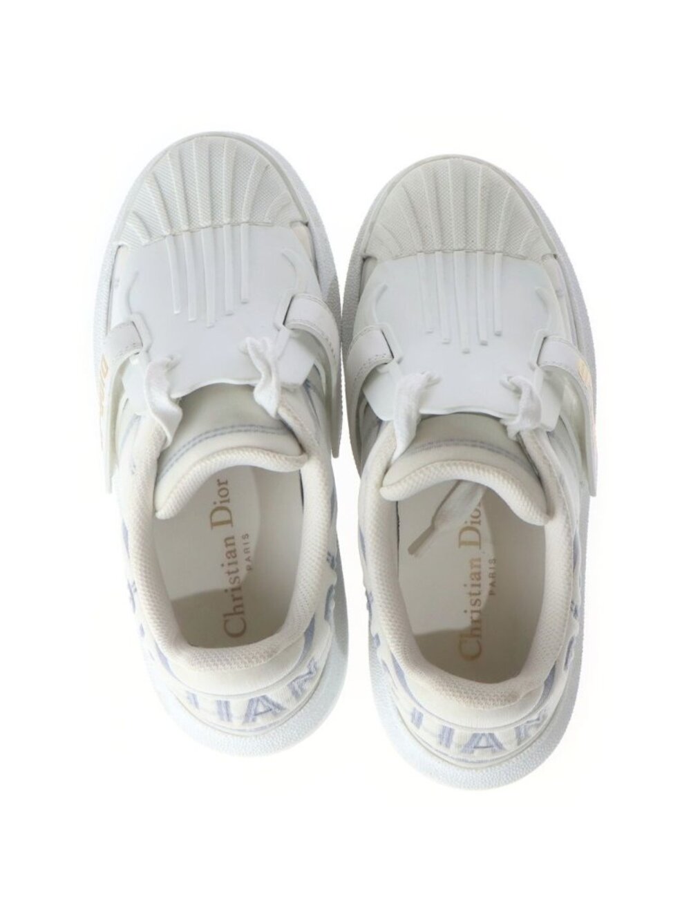 Dior Id Rubber Panel Low Cut Sneakers White 351 - Picture 4 of 6